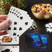 Jeu De Cartes Morpho Butterfly in the Dark Background (In Situ)