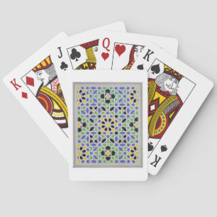 Jeu De Cartes Mosaïque au dado de la porte dans le hall des Deux