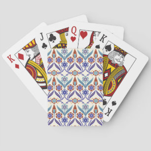 Jeu De Cartes Mosaïque turque : Motif coloré sans couture