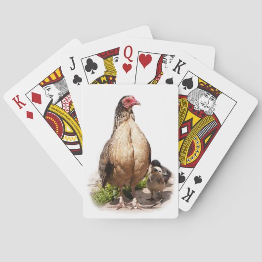 Jeu De Cartes Mother Chicken et Baby Chickens (dos)