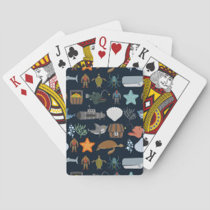 Jeu De Cartes Motif 1 d'habitants d'océan