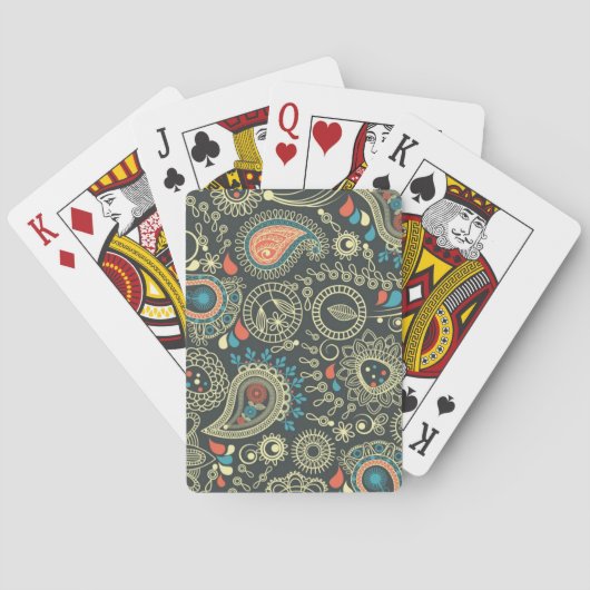 Jeu De Cartes Motif 3 de Paisley (dos)