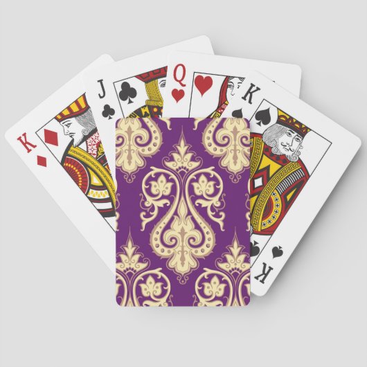Jeu De Cartes Motif 4 de damassé (dos)