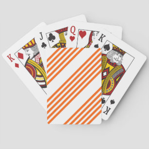 Jeu De Cartes Motif à cinq bandes orange et blanc