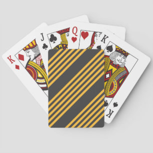Jeu De Cartes Motif à cinq bandes Sunny jaune et charbon de bois