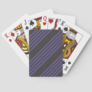 Jeu De Cartes Motif à cinq bandes Ultra violet et charbon de boi