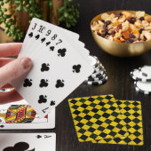 Jeu De Cartes Motif à damiers noir et jaune (In Situ)