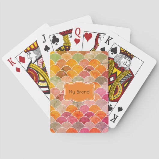Jeu De Cartes Motif à échelle de poisson (dos)