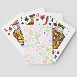 Jeu De Cartes motif à fleurs