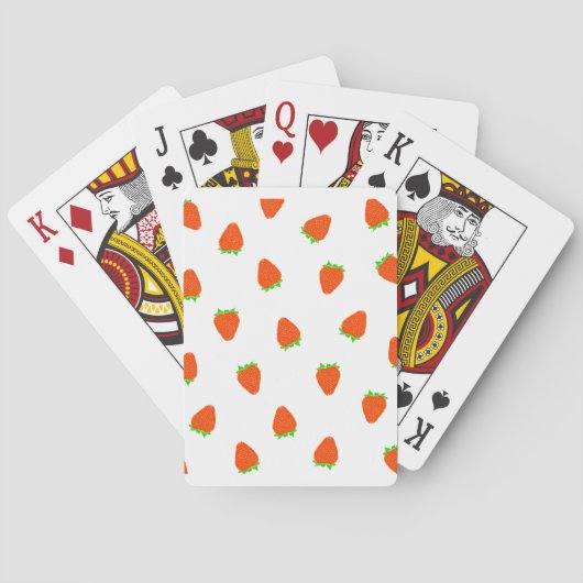 Jeu De Cartes motif à fraise (dos)