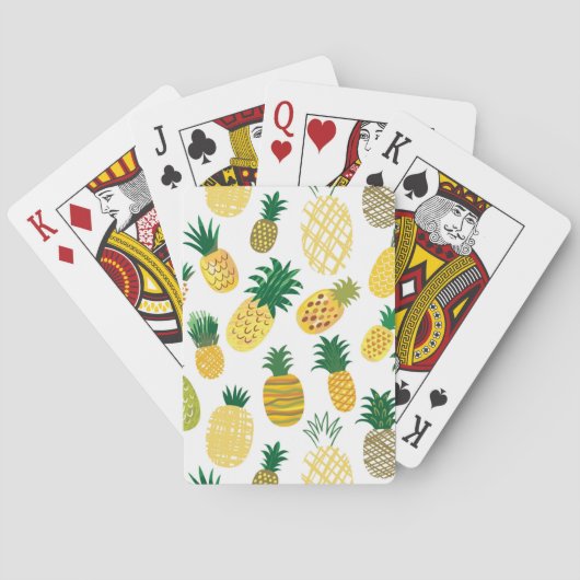Jeu De Cartes Motif à la mode d'ananas (dos)