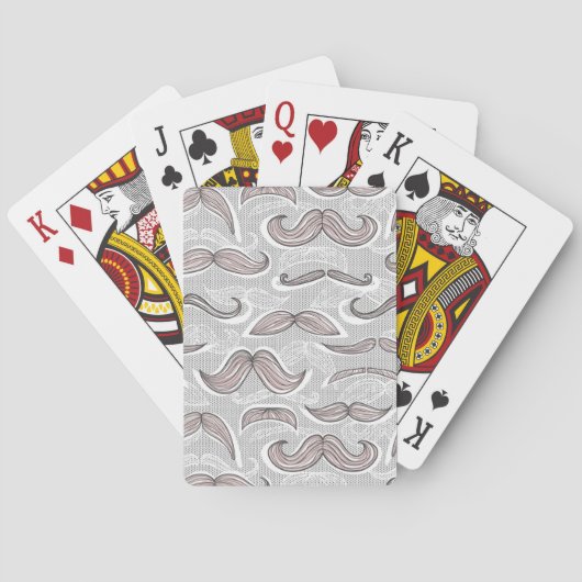 Jeu De Cartes Motif à la mode de moustache (dos)
