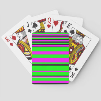 Jeu De Cartes Motif à rayures couleur noir rose chaud