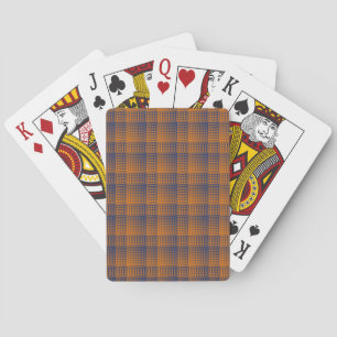 Jeu De Cartes Motif Abstrait à Damier Orange Violet