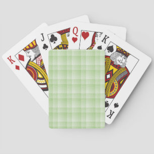 Jeu De Cartes Motif Abstrait à Damier Vert Blanc