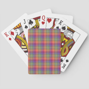 Jeu De Cartes Motif Abstrait Coloré à Damier
