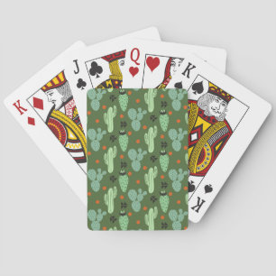 Jeu De Cartes Motif Abstrait du désert de Hipster Cactus