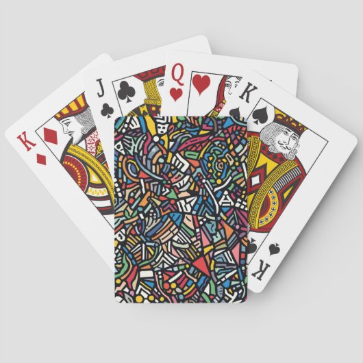 Jeu De Cartes Motif abstrait moderne (dos)