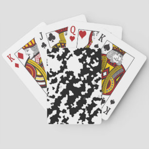 Jeu De Cartes Motif Abstrait noir blanc fractal irrégulier