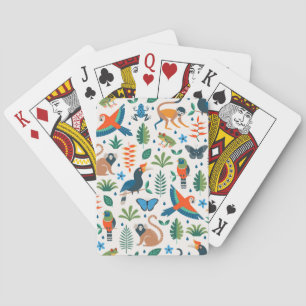Jeu De Cartes Motif animal de la forêt tropicale