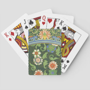 Jeu De Cartes Motif antique cloisonné chinois : Vert Jade