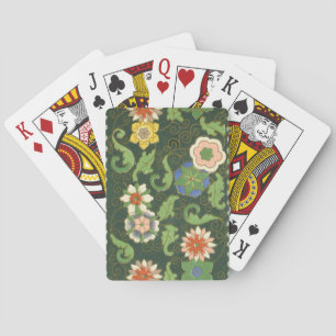 Jeu De Cartes Motif antique cloisonné chinois : Vert Jade