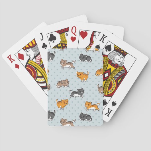 Jeu De Cartes motif avec les chats drôles (dos)
