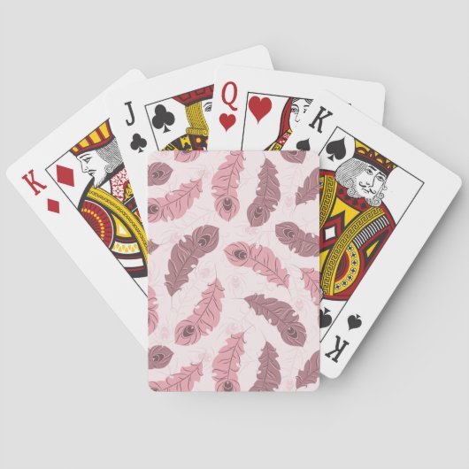 Jeu De Cartes motif avec plumes de paon (dos)