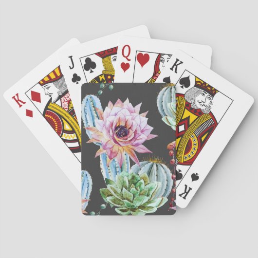 Jeu De Cartes Motif Big Cactus (dos)