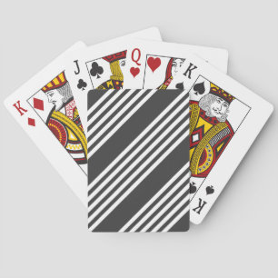 Jeu De Cartes Motif blanc et charbon de bois à cinq bandes