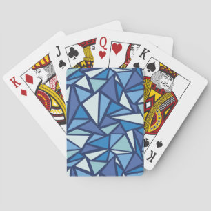 Jeu De Cartes Motif bleu abstrait de Crsytal de glace