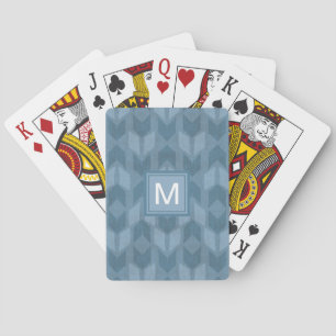Jeu De Cartes Motif bleu extérieur de flèche d'étape du