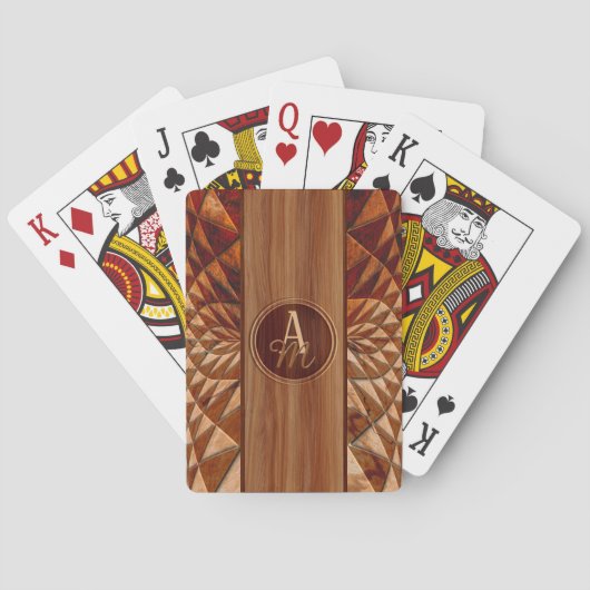 Jeu De Cartes Motif bois (dos)