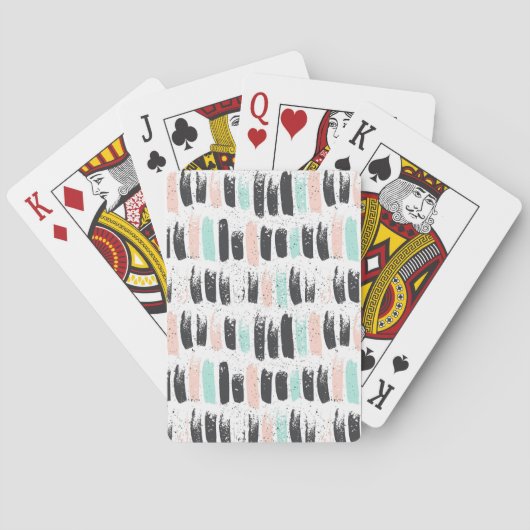 Jeu De Cartes Motif Brosses et traits d'encre (dos)