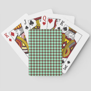 Jeu De Cartes Motif Brown de contrôle du diamant vert