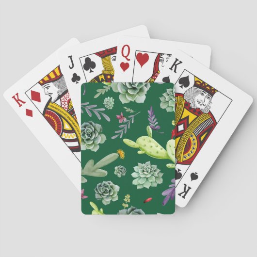 Jeu De Cartes Motif Cactus 3 (dos)