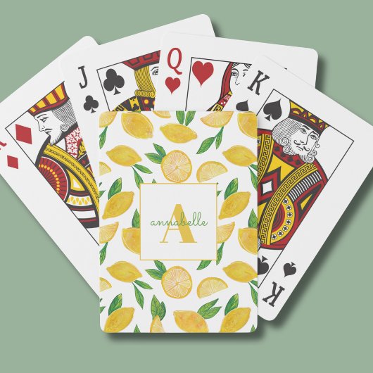 Jeu De Cartes Motif Citron Citrus
