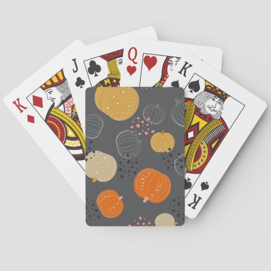 Jeu De Cartes motif citrouille (dos)