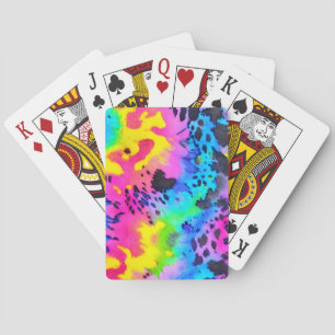 Jeu De Cartes Motif coloré Wild Cheetah Tye Dye