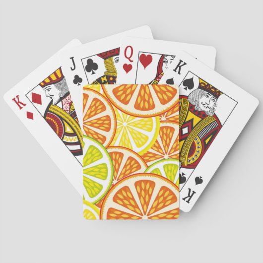 Jeu De Cartes Motif d'agrume (dos)