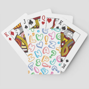 Jeu De Cartes motif d'alphabet