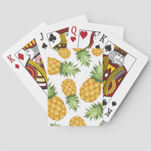 Jeu De Cartes Motif d'ananas de bande dessinée (dos)