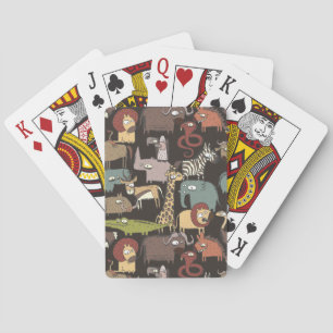 Jeu De Cartes Motif d'animaux africains