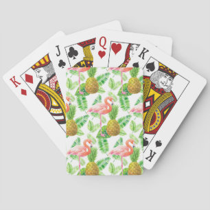 Jeu De Cartes Motif d'aquarelle de jardin tropical