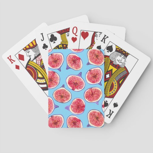 Jeu De Cartes Motif d'aquarelle des tranches de fibres (dos)