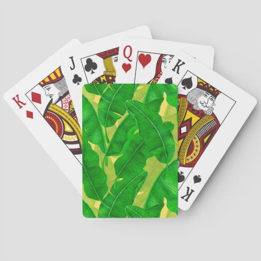 Jeu De Cartes Motif d'aquarelle feuille Banana (dos)
