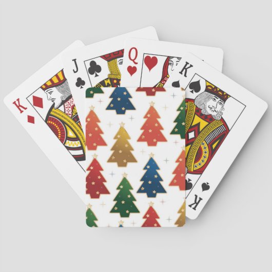 Jeu De Cartes motif d'arbre de Noël (dos)