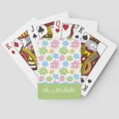 Jeu De Cartes Motif d'art de la chaux rose d'été (dos)