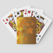 Jeu De Cartes Motif d'automne avec feuilles d'érable en chute et (dos)