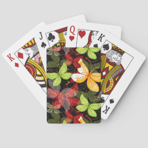 Jeu De Cartes Motif d'automne foncé